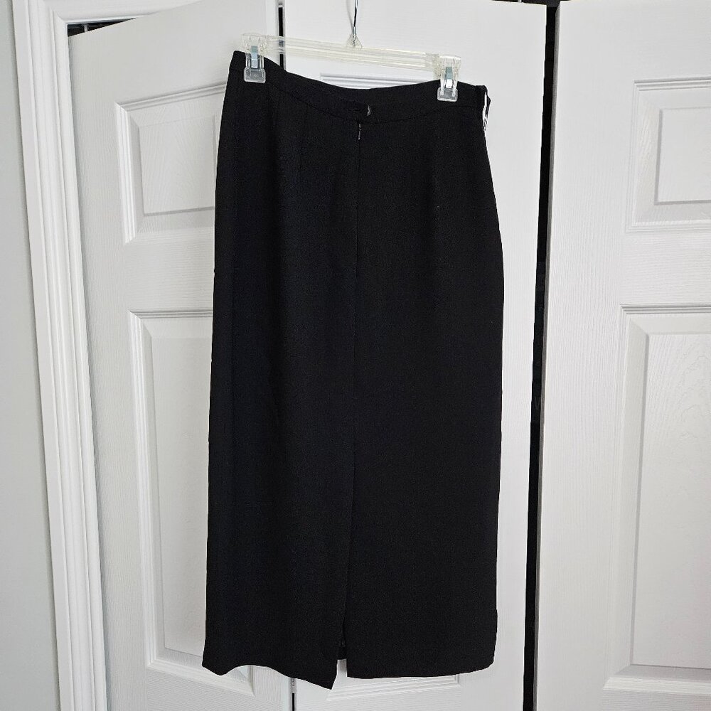 Vintage Collectibles Petite Sophisticate Long Black Skirt Size 10